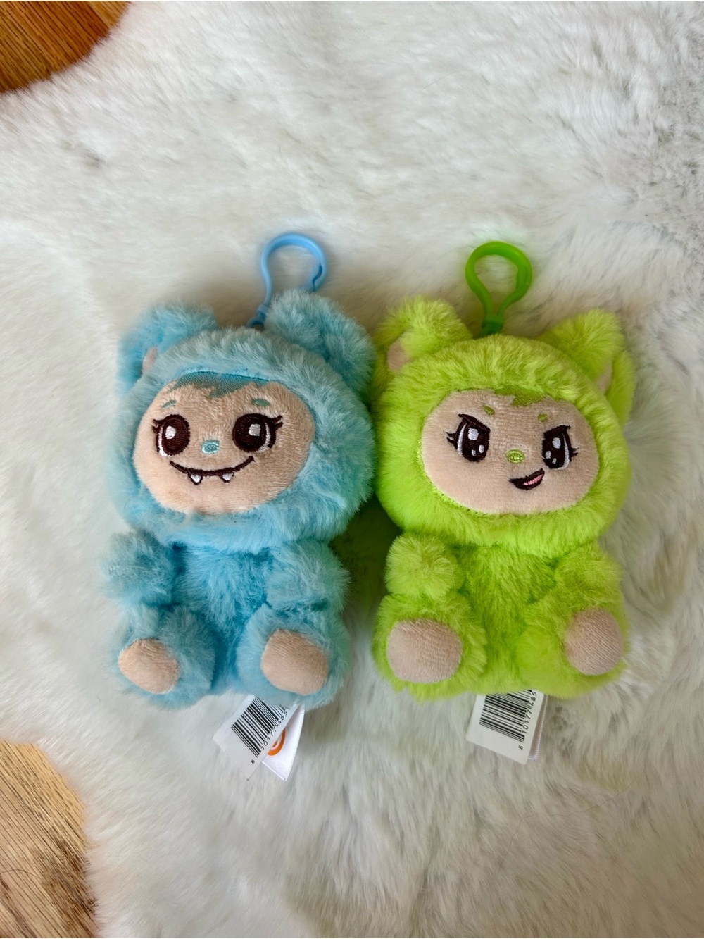 Yoonique LaBabies Blue & Green Plush Character Bag Charms